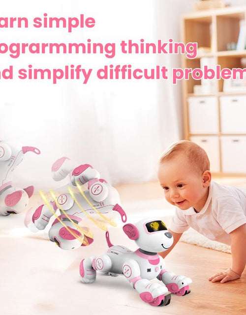 Load image into Gallery viewer, Robot Dog Toys for Girls Toys Interactive Robot Toy Followme Robot for Kids 5-7 Intelligent Remote Control Dog with Sing Dance AI Robotics for Kids Age 3 4 5 6 7 Chrismas Birthday Gifts Remote Control Remote Control Racing Car Sensor Music
