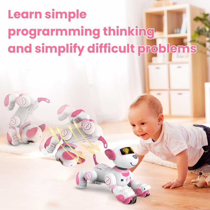 Robot Dog Toys for Girls Toys Interactive Robot Toy Followme Robot for Kids 5-7 Intelligent Remote Control Dog with Sing Dance AI Robotics for Kids Age 3 4 5 6 7 Chrismas Birthday Gifts Remote Control Remote Control Racing Car Sensor Music