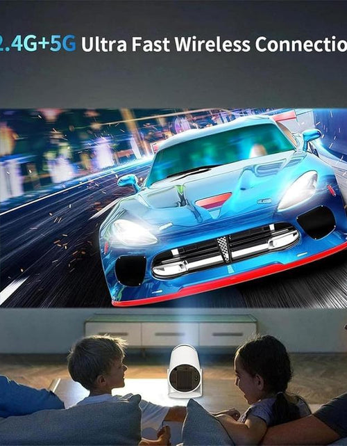 Load image into Gallery viewer, Portable Retro Game Projector – 10,000+ Built-In Retro Games, 1080P HD, Android 11, Dual Wireless Controllers | Portable Outdoor Movie &amp; Gaming Projector W/ Auto Keystone, Wifi, Bluetooth – Perfect Gift for Family, Kids &amp; Gamers
