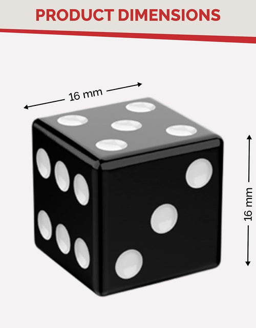 Load image into Gallery viewer, D6 Standard 16 Mm Opaque Dice with Pip Dots - 200 Pack - Black

