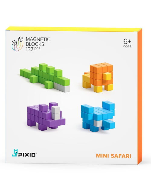 Load image into Gallery viewer, PIXIO Mini Safari 137 Magnetic Blocks in 6 Colors and Free Mobile App for Design
