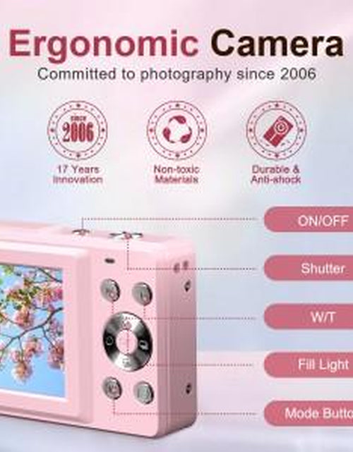 Load image into Gallery viewer, Fall FHD 1080P Digital Cameras Withsd Card, 16X Digital Zoom Camera,Portable Mini Digital Camera Forstudents Boys Girs, Point and Shootcamera Digital for Gifts, Back Toschool Gifts, Boyfriend Gift
