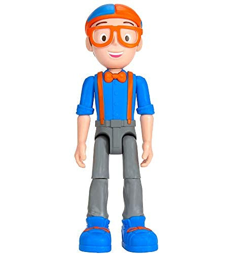 Blippi Talking Figure 9-inch Articulated Toy with 8 Sounds and Phrases Poseable Figure Inspired by Popular YouTube Edutainer