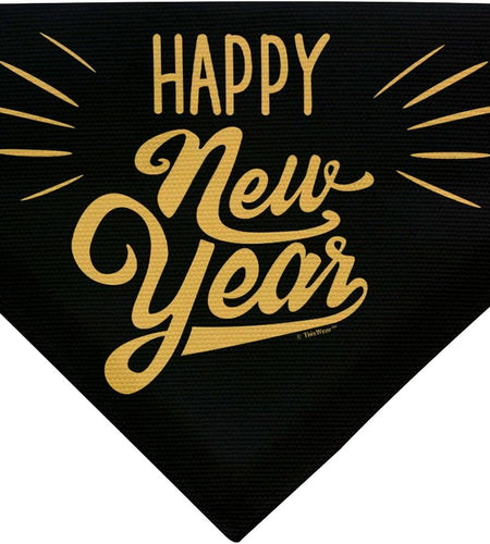 Dog New Years Costume Happy New Year Outfit for Dogs Pet Collar Scarf for Smaller Dogs New Year