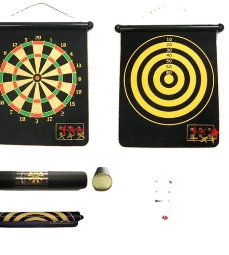 Magnetic Double-Sided Dartboard for Family Games