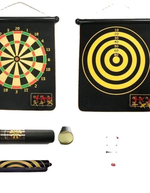 Load image into Gallery viewer, Magnetic Double-Sided Dartboard for Family Games
