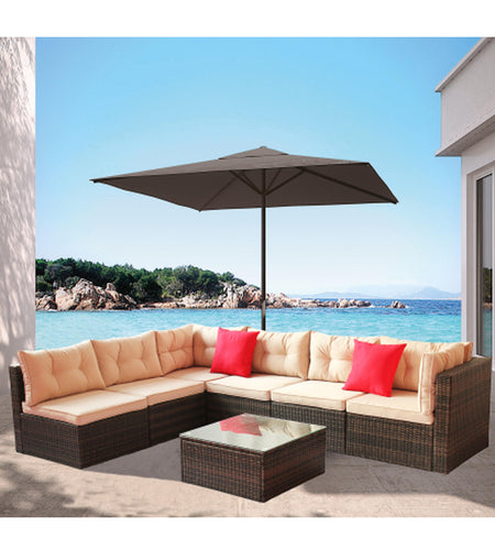 Patio Furniture Set PE Rattan Sectional Garden Furniture Corner Sofa Set