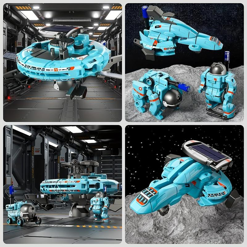 STEM 6-In-1 Solar Robot Kit - Space-Themed Educational Toy for Kids, Creative Learning, Birthday & Holiday Gift for Hands-On Science Projects Fun Mode