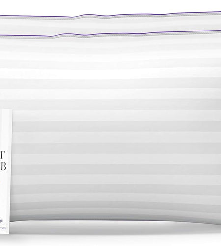 Luxury Hotel Pillows - Two Pack (2) - Majesty down - Synthetic down Alternative - Allergy Free Hypoallergenic Bed Pillows - Made in USA (Queen Soft)