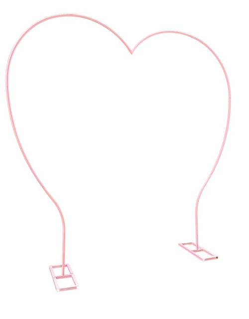 Load image into Gallery viewer, Its about Time Weddings Pink Heart Shaped Backdrop Stand Weddings Bridal Shower Party Decoration Tall Pink, Ceremony Arch Decor, Floral Arches Wedding 8.2Ft X7.8Ft

