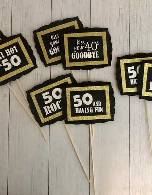 Load image into Gallery viewer, 50Th Birthday Party Decorations, Party Table Centerpieces, 50Th Birthday Floral Picks
