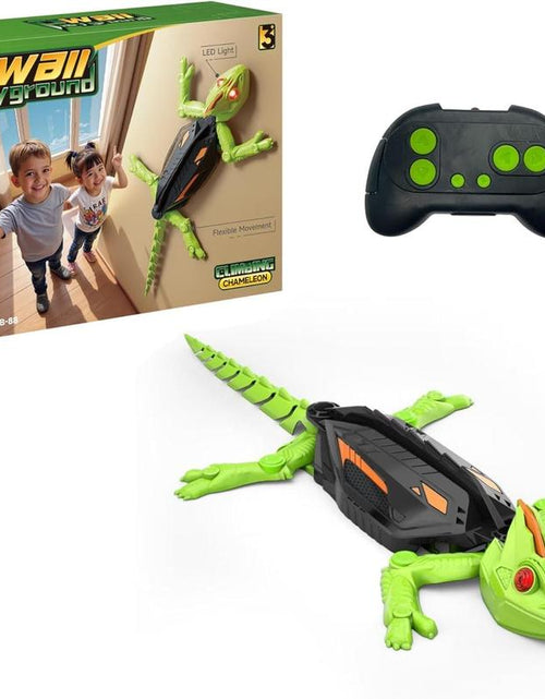 Load image into Gallery viewer, Wall Climbing RC Gecko Toy – Rechargeable Remote Control Robot with LED Eyes, STEM Tech Toy Gift for Kids Ages 6-12, Climbs Walls &amp; Smooth Surfaces
