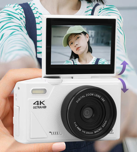 Digital Camera Autofocus Video Pause Function Retro Digital Camera 3 Inch Screen UHD 4K for Beginners for Photography