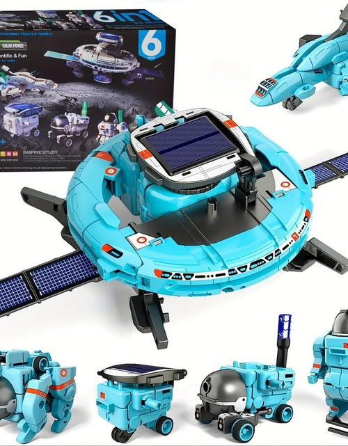 Load image into Gallery viewer, STEM 6-In-1 Solar Robot Kit - Space-Themed Educational Toy for Kids, Creative Learning, Birthday &amp; Holiday Gift for Hands-On Science Projects Fun Mode
