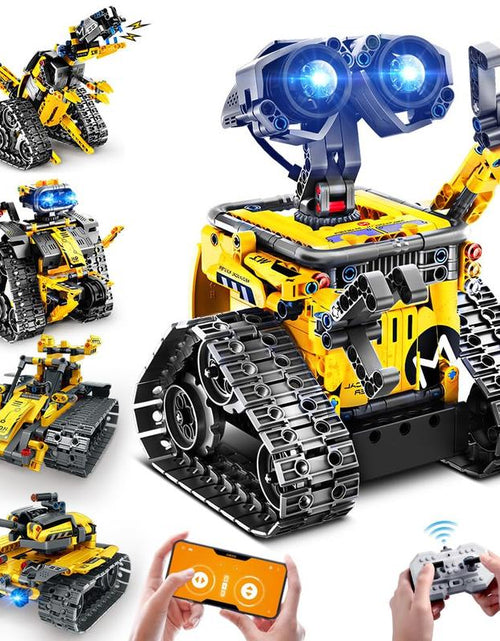 Load image into Gallery viewer, Robot Toys for Kids, 520 PCS App &amp; Remote Control Robotics Kit, 5-In-1 RC Wall Robot, Engineer Robot &amp; Dinosaur Building Toy, Gift for Boys &amp; Girls 6+

