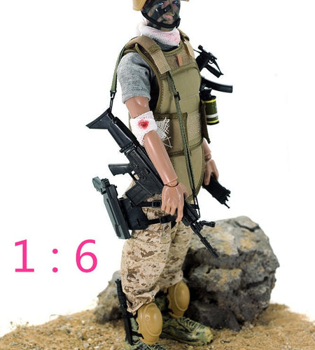 BJPEY 12" Wounded Soldier Action Figures Soldiers Toys 1:6 Scale Boys Children PlaySets (Wounded Soldier)