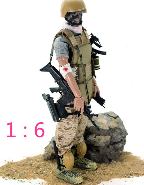 Load image into Gallery viewer, BJPEY 12" Wounded Soldier Action Figures Soldiers Toys 1:6 Scale Boys Children PlaySets (Wounded Soldier)
