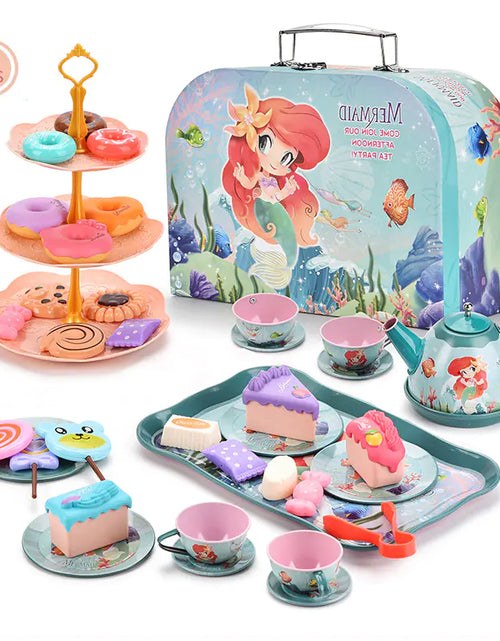 Load image into Gallery viewer, Girls Play House Simulation Dessert &amp; Tea Toy Set
