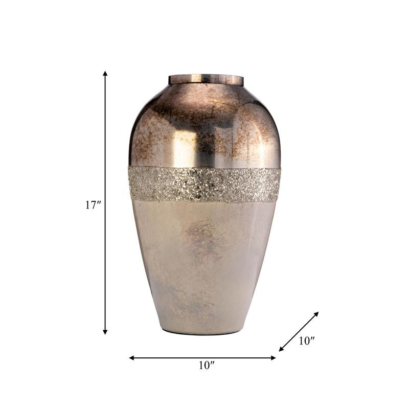 Sagebrook Home Modern Glam Glass Floor or Table Vase Decor Decorative