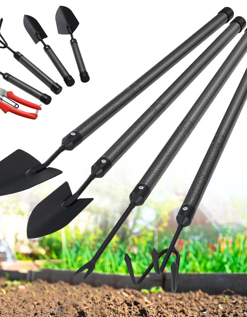 Load image into Gallery viewer, Garden Tools Set with Extension Handles, Heavy-Duty Steel Thick Gardening Hand Tools,5 Pieces
