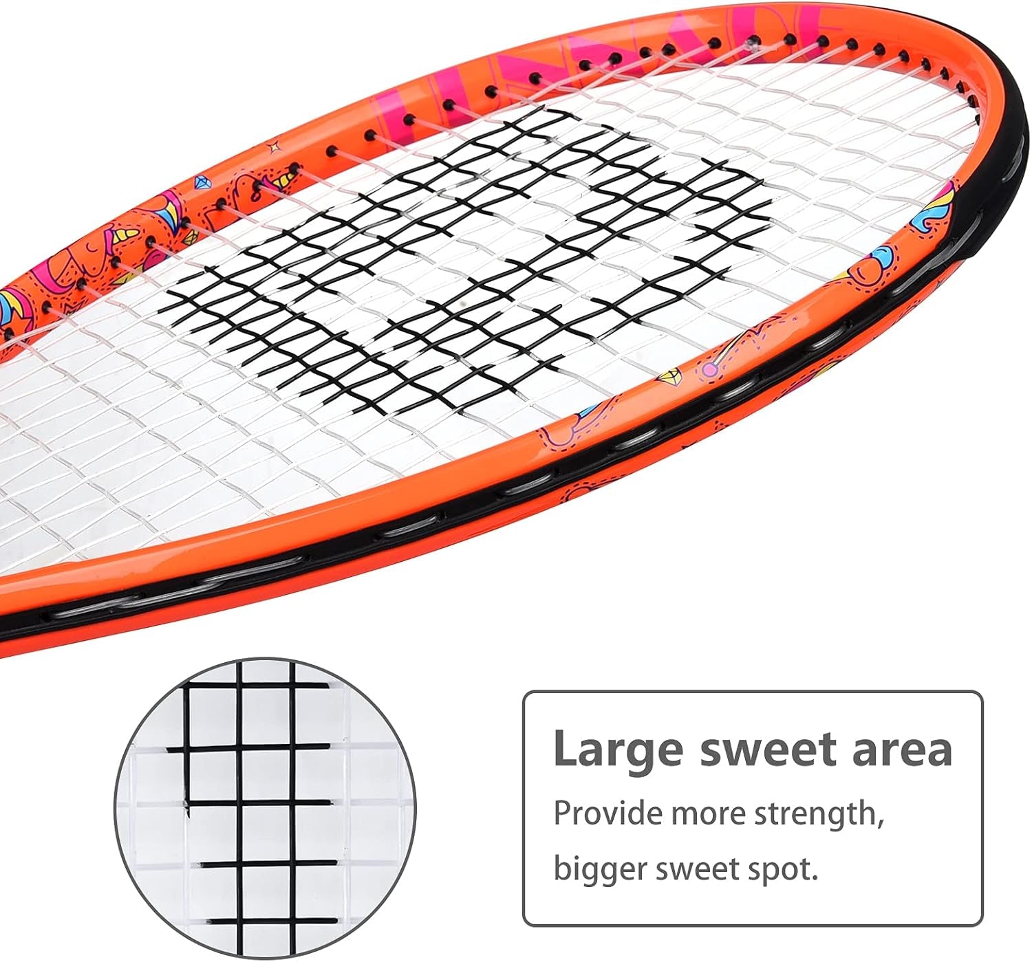 Tennis Racket for Kids Junior, 19/21/23/25 Inch Youth Tennis Racquet with Cover, Suitable for Beginner Boys and Girls Age 3-12
