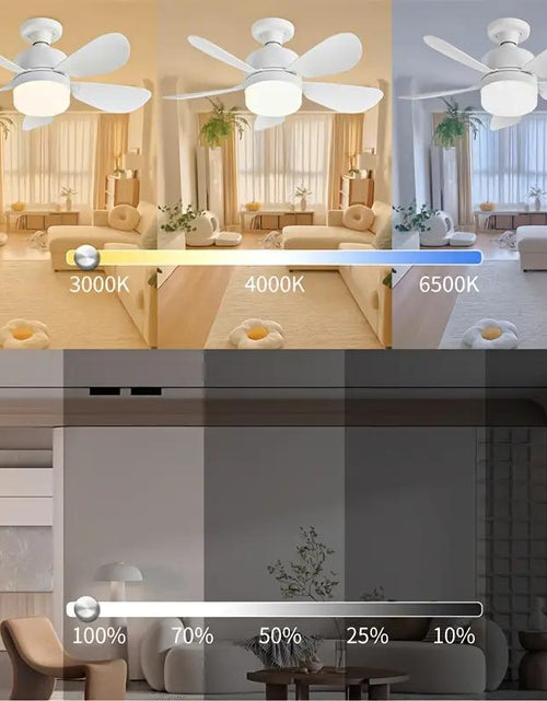 Load image into Gallery viewer, Socket Ceiling Fan Light with Remote Control, E27 Base Dimmable LED Energy Saving Lamp, 3 Levels Dimming, Suitable for Bedroom, Living Room, Kitchen
