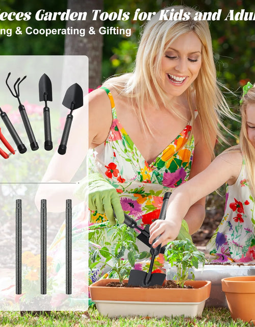 Load image into Gallery viewer, Garden Tools Set with Extension Handles, Heavy-Duty Steel Thick Gardening Hand Tools,5 Pieces
