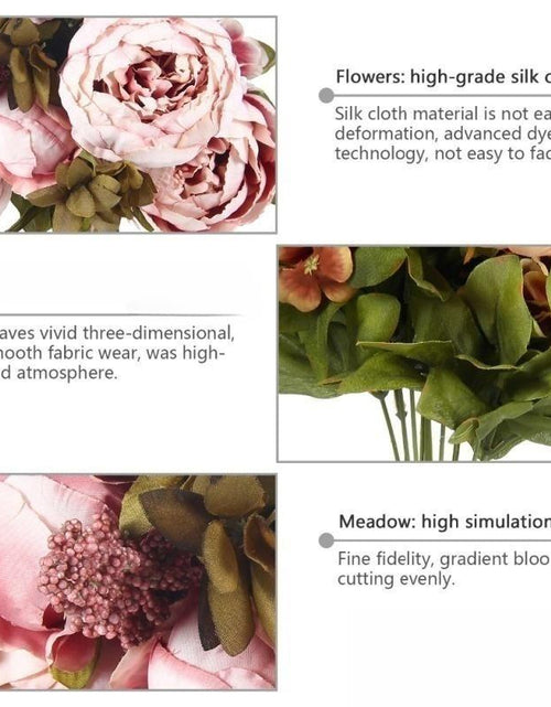 Load image into Gallery viewer, High-Quality Artificial Peony Hydrangea Bouquet Set - Ins Style Wedding, Party &amp; Home Decor, Table Centerpiece for Living/Dining Room, Christmas/Halloween Decor, Mother&#39;S Day Gift - Premium Fake Flowers, Artificial Flower Plant
