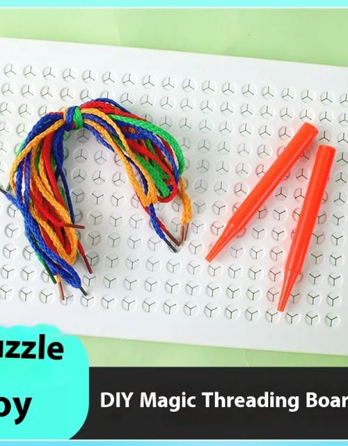 Load image into Gallery viewer, Children's Threading Board Diy Drawing Board String Puzzle
