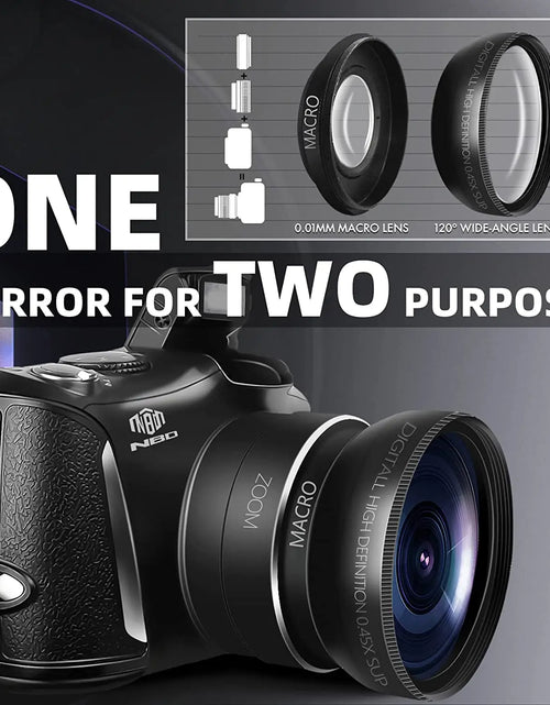 Load image into Gallery viewer, 4K Digital Camera Ultra 48MP Camera Vlogging Camera with Wide Angle Lens 16X Digital Zoom 3.0 Inch Screen Camera
