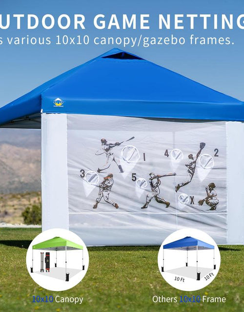 Load image into Gallery viewer, CROWN SHADES Toss Game Netting with 2 Balls - Outdoor Games for Kids, Adults and Family - Easy Setup for Tailgating, Patio, Lawn, Porch, Beach, Backyard (White)
