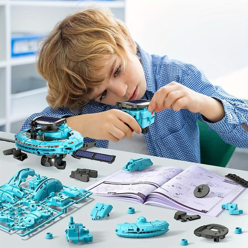 STEM 6-In-1 Solar Robot Kit - Space-Themed Educational Toy for Kids, Creative Learning, Birthday & Holiday Gift for Hands-On Science Projects Fun Mode