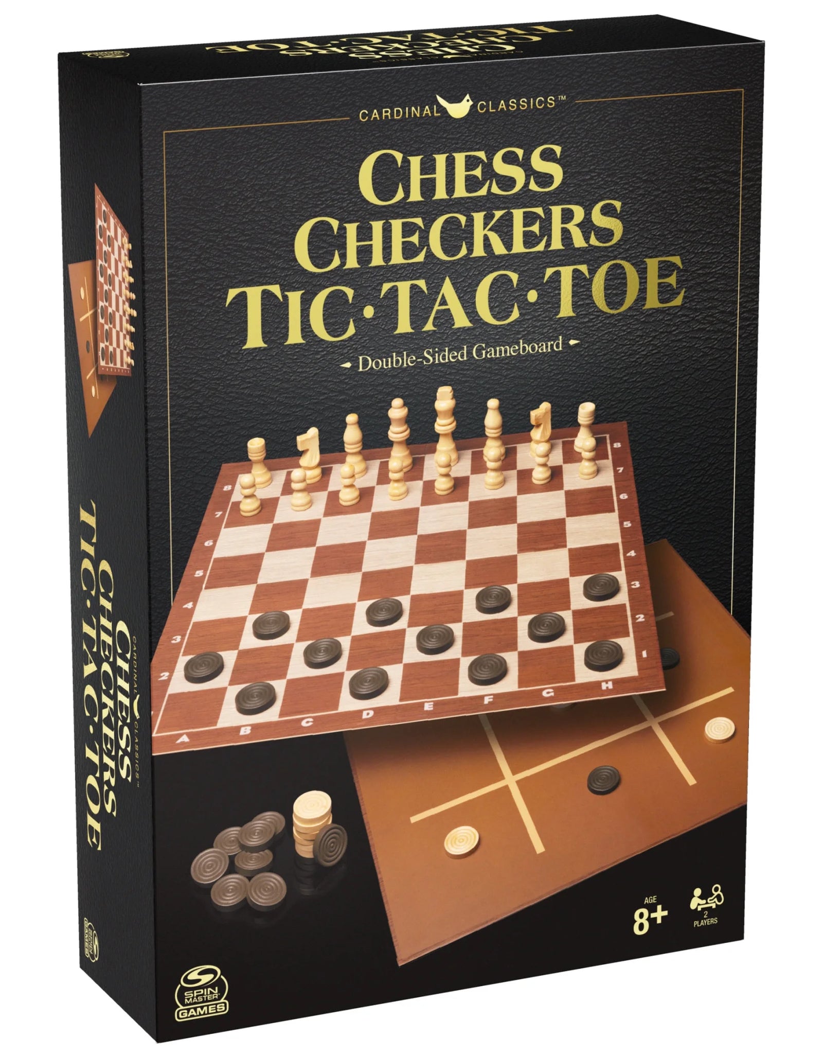 Spin Master Games, Chess Checkers and Tic-Tac-Toe Set, for Ages 6 and Up