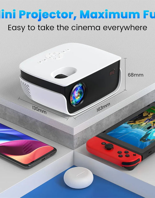 Load image into Gallery viewer, 1080P Mini Projector with Bluetooth,Keystone Correction,Up to Support 240&#39;&#39; Screen
