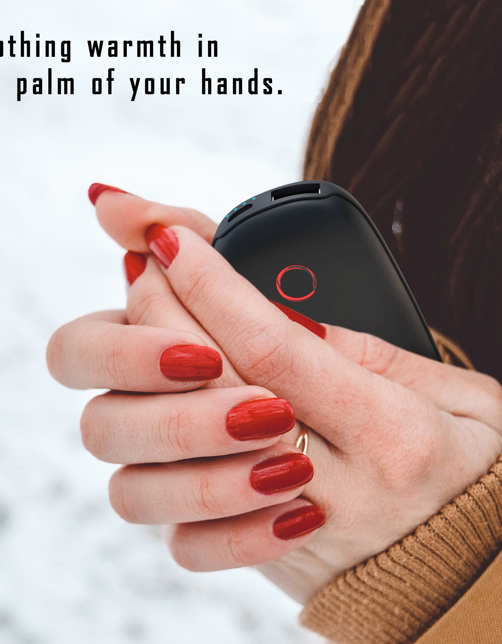 Hybrid Heat, Usb-Rechargeable Hand Warmer and 5200Mah Portable Power Bank