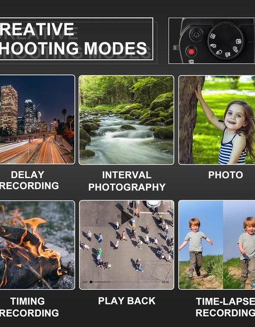 Load image into Gallery viewer, 4K Digital Cameras for Photography, 48MP Vlogging Camera for Youtube with Wifi, 180° Flip Screen Compact Camera with Flash
