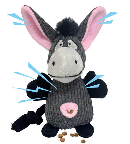 Guiding Star Dog Toys Puppy Toys Cute Pet Toys Squeaky Donkey Dog Toy with Crinkle Paper Plush Dog Stuffed Animals Chew Toy with Cotton Rope Dog Toys to Keep Them Busy for Small Medium Large Dogs