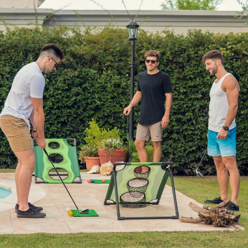 Par 1 Backyard Golf Cornhole Game, Golf Gifts for Men, Golf Accessories for Men, Golf Chipping Game
