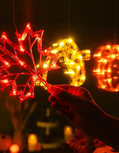 Load image into Gallery viewer, Lolstar Fall Decor Window Lights 2025 Thanksgiving Decorations Acorn Maple Leaves Pumpkin LED Lights with Suction Cups Battery Operated(Exclusive) Slow Fade Mode Timer Autumn Decorations for Home
