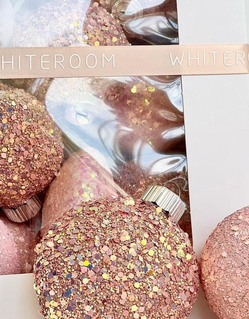 Load image into Gallery viewer, Christmas Glitter Ornaments, Christmas Tree Decoration, Pink Shades Set of 16 Pcs, Christmas Handmade Custom Balls Gift Decorative Hanging
