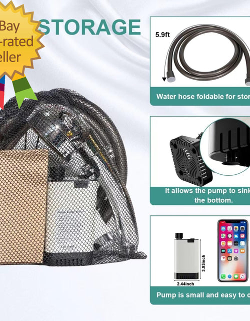 Load image into Gallery viewer, Portable Shower for Camping, Rechargeable Electric Camping Shower Pump
