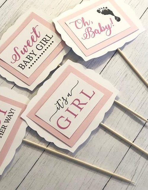 Load image into Gallery viewer, Baby Girl Baby Shower Decorations, Baby Shower Table Decor, Baby Shower Centerpieces
