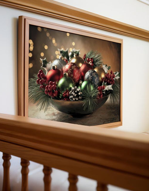 Load image into Gallery viewer, Elegant Christmas Ornament Wall Art Poster - High Quality Holiday Décor Physical Decoration, Aesthetic Holly Ornament Print Picture Unframe
