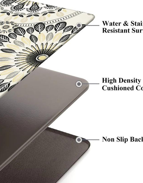 Load image into Gallery viewer, [Fallfreshness] HEBE anti Fatigue Kitchen Rug Sets 2 Piece Non Slip Kitchen Mats for Floor Cushioned Kitchen Rugs and Mats Waterproof Comfort Standing Mat Runner for Kitchen, Home Office, Sink, Laundry
