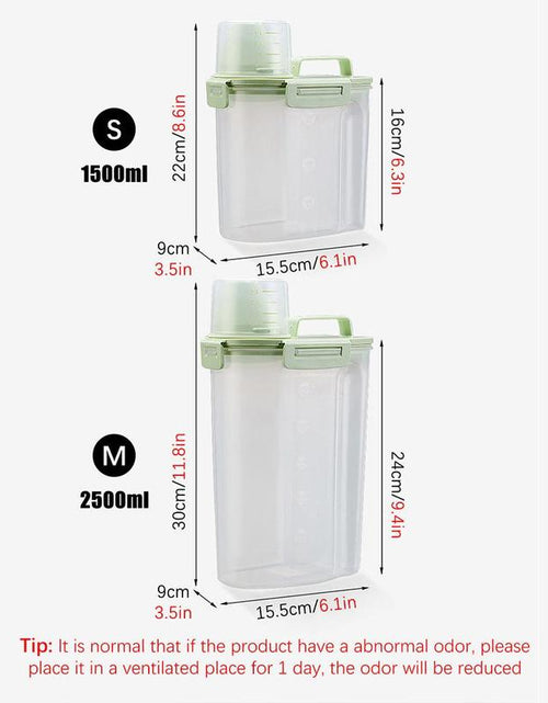 Load image into Gallery viewer, Clear Pet Food Storage Seal Box, Leakproof Pet Food Storage Container, Food Storage Organizer for Cats and Dogs
