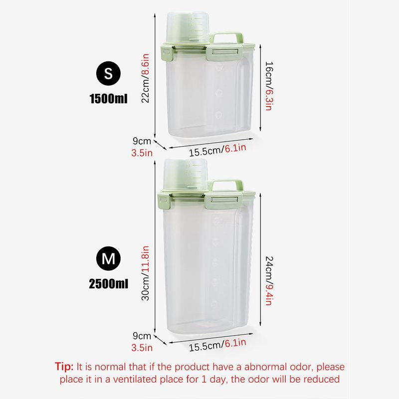 Clear Pet Food Storage Seal Box, Leakproof Pet Food Storage Container, Food Storage Organizer for Cats and Dogs