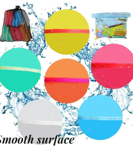 Reusable Water Balloons for Kids, Eco-Friendly Water Balloons with Mesh Bag, Chemical-Free, Summer Pool Beach Toys Summer Water Fun for Outdoor Games, Outdoor Water Game Toys for Teens and Adults, Self-Sealing Bombs Splash Balls, Quick-Fill Magnetic Ball