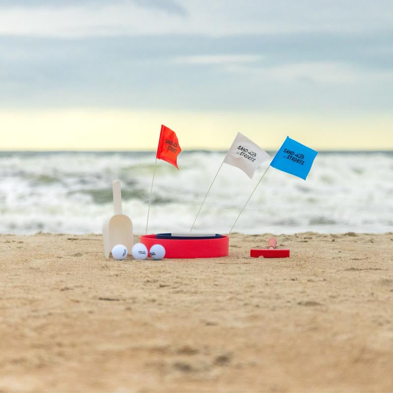 Sand Strokes - Beach Games - Golf - Outdoor Games- Beach Golf Set Indoor
