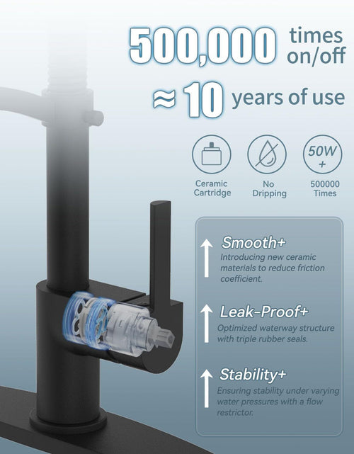 Load image into Gallery viewer, Black Kitchen Faucet Soap Dispenser, Faucet for Kitchen Sink, Kitchen Sink Fa...
