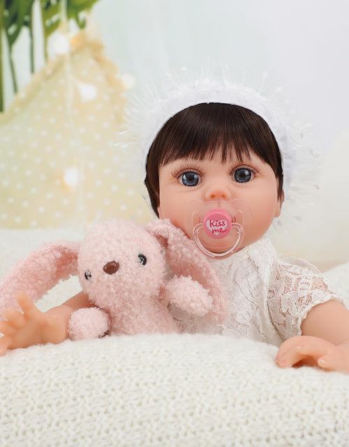 Load image into Gallery viewer, Kdudgso Lifelike Reborn Baby Dolls - 22 Inch Realistic Silicone Baby Doll Real Life Baby Dolls Handmade Soft Vinyl &amp; Cloth Body with Feeding Kit Toys Gifts Collection Baby Doll
